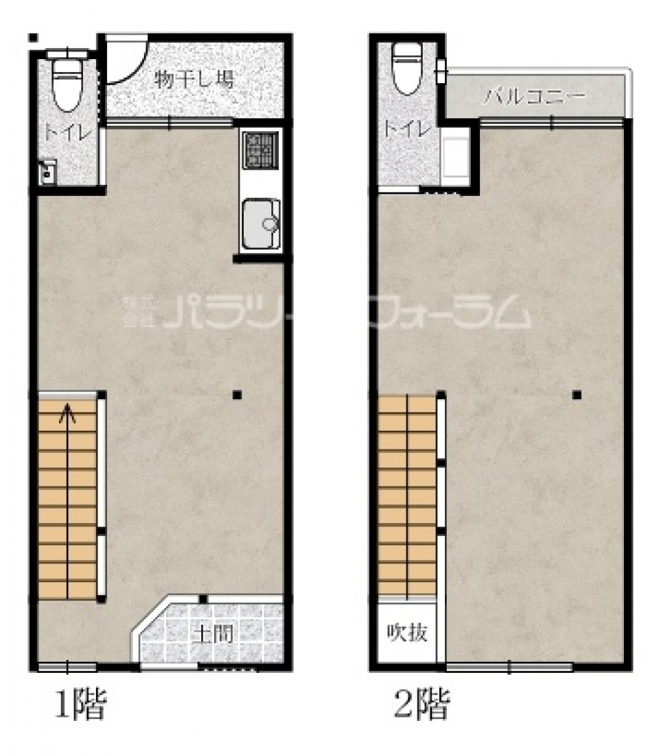 潮江住宅1F2Fカラーパラロゴ入り